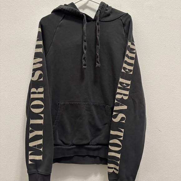 Taylor Swift Black Hoodie with Cream Text - Picture 1 of 3